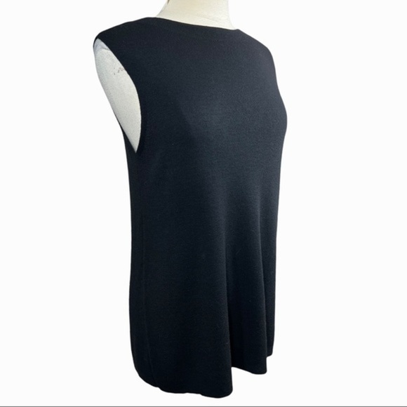 Eileen Fisher black sleeveless tunic size Small - Picture 2 of 7
